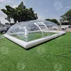 Couverture de piscine transparente