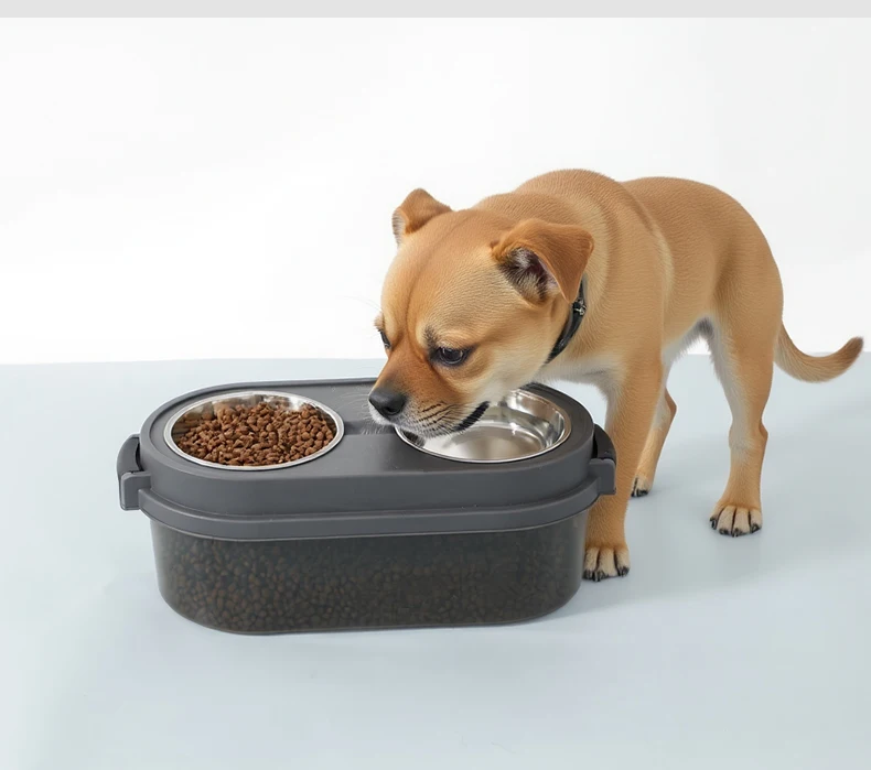 NEW Pet Bowl Storage Bucket cat Food Dog Food Preservation Moisture-proof Dry Storage Bucket and Bowl Two in One manufacture
