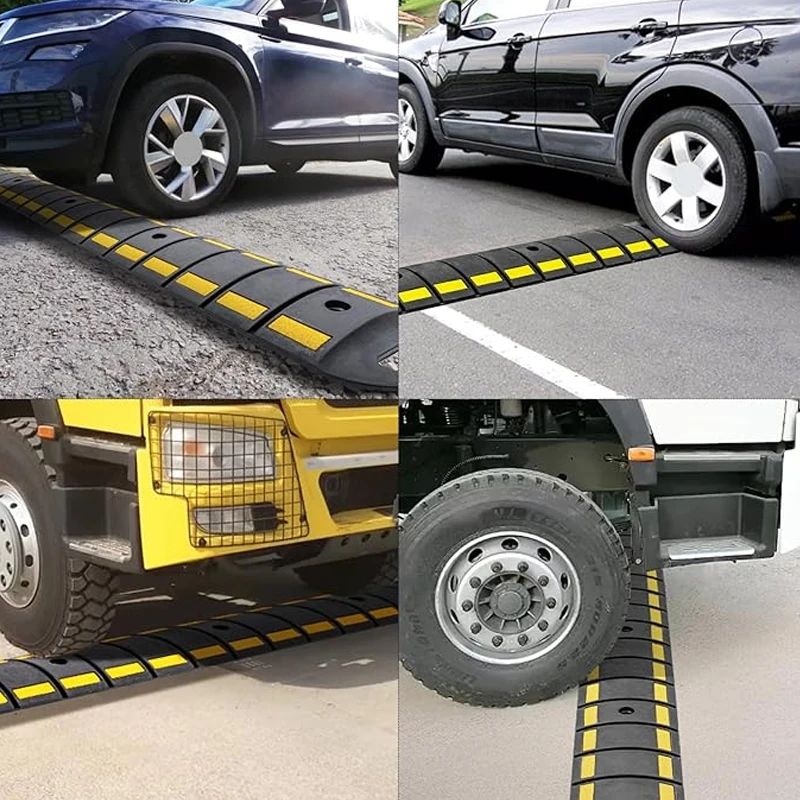 Heavy Duty Portable Speed Bump for Driveway Asphalt Vehicle Traffic Road Premium Speed Bumps supplier