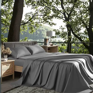 Custom Ultra Silk Soft 100% Eucalyptus Lyocell Tencel Duvet Cover Luxury Bedding Wholesale Eucalyptus  Lyocell Tencel Bed Sheet