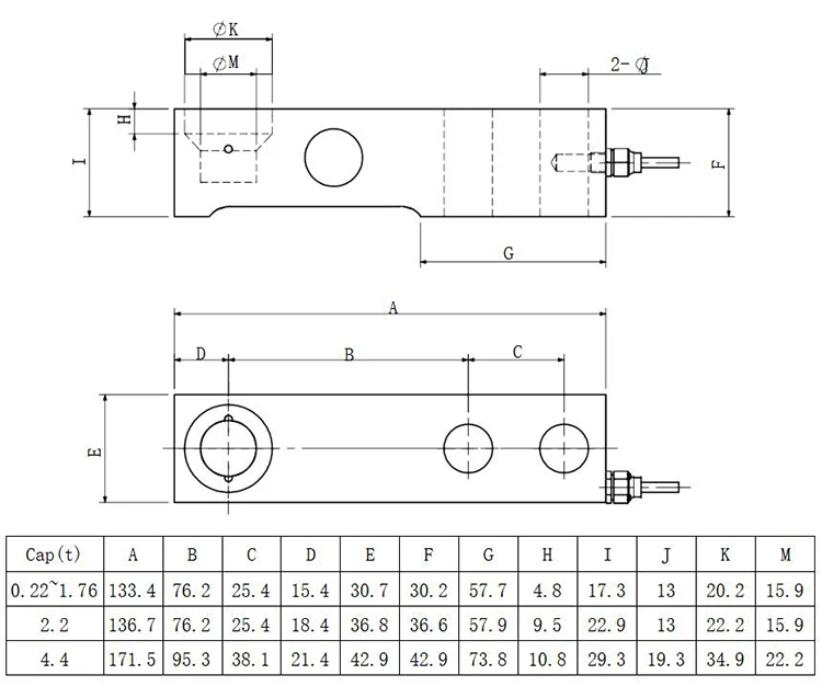 Fibos FA509 Load Cell - IP68 Stainless Steel Shear Beam