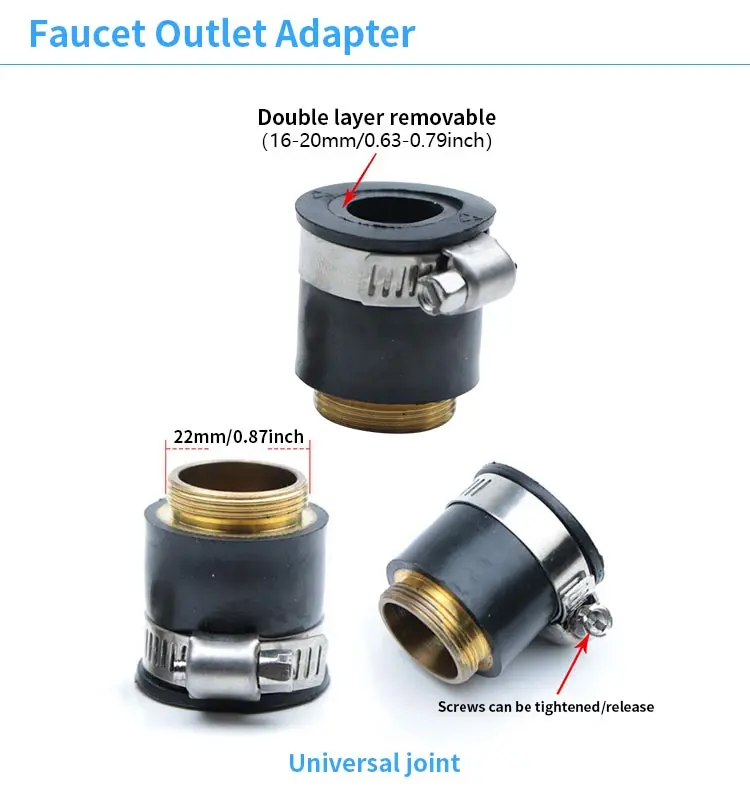 Faucet To Hose Quick Connector Set Universal Water Tap Connector For