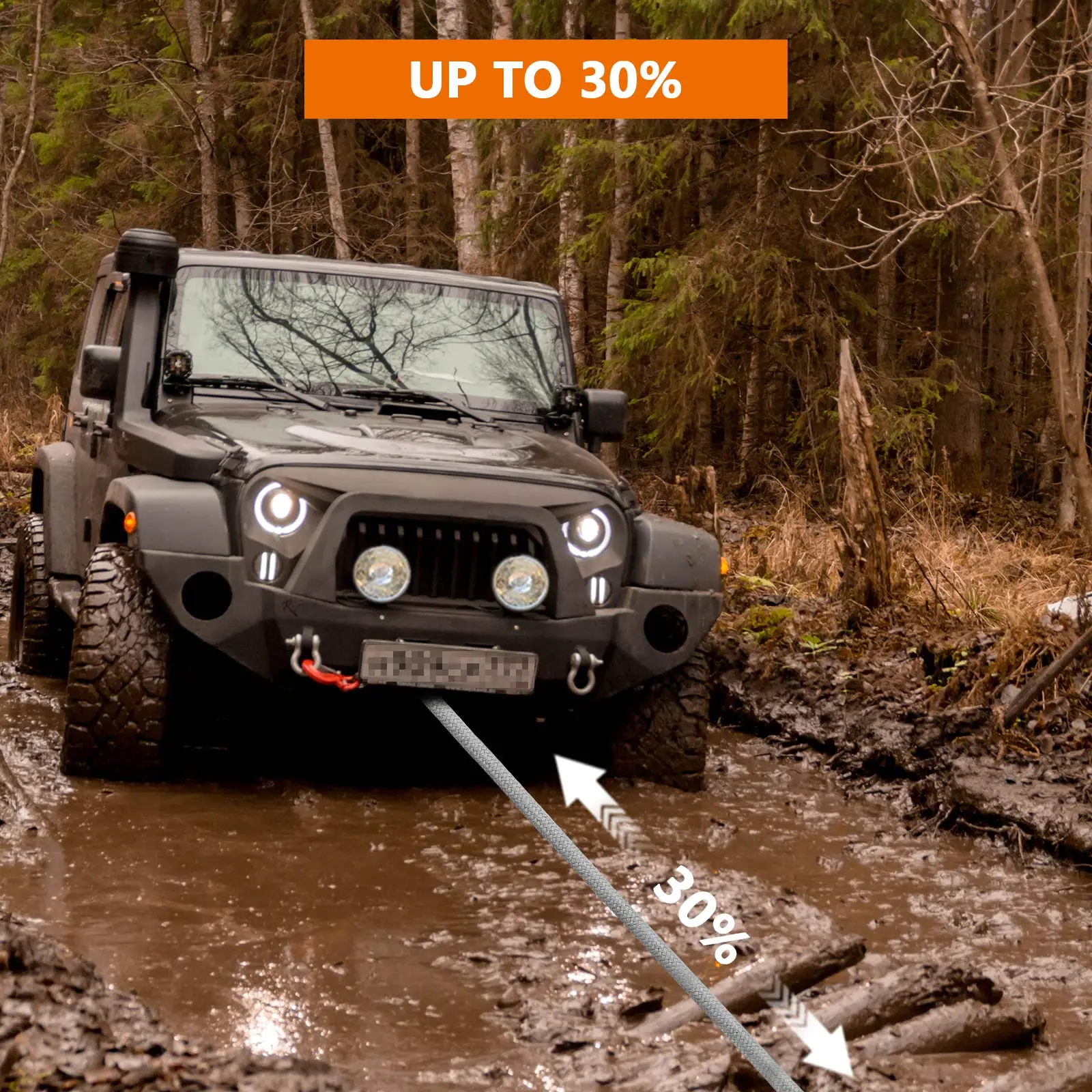 4x4 Winch Cable Dampener Recovery Glove Winch Extension Rope Hitch