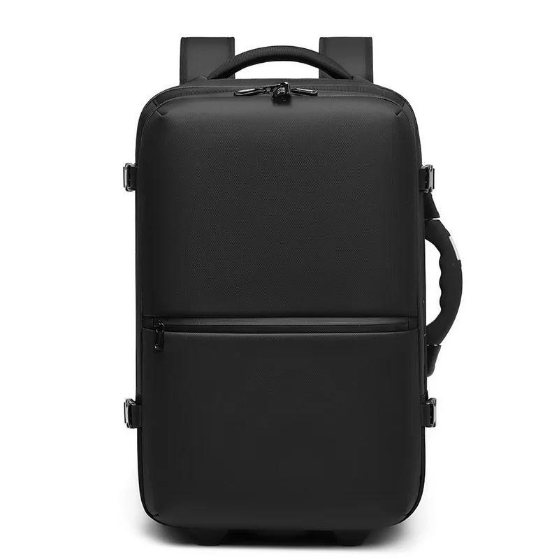 Trolley Bag With Roller Large Capacity Travel Duffel Bag Duffel Bag, Multifunctional Rolling Backpack Portable Business Backpack