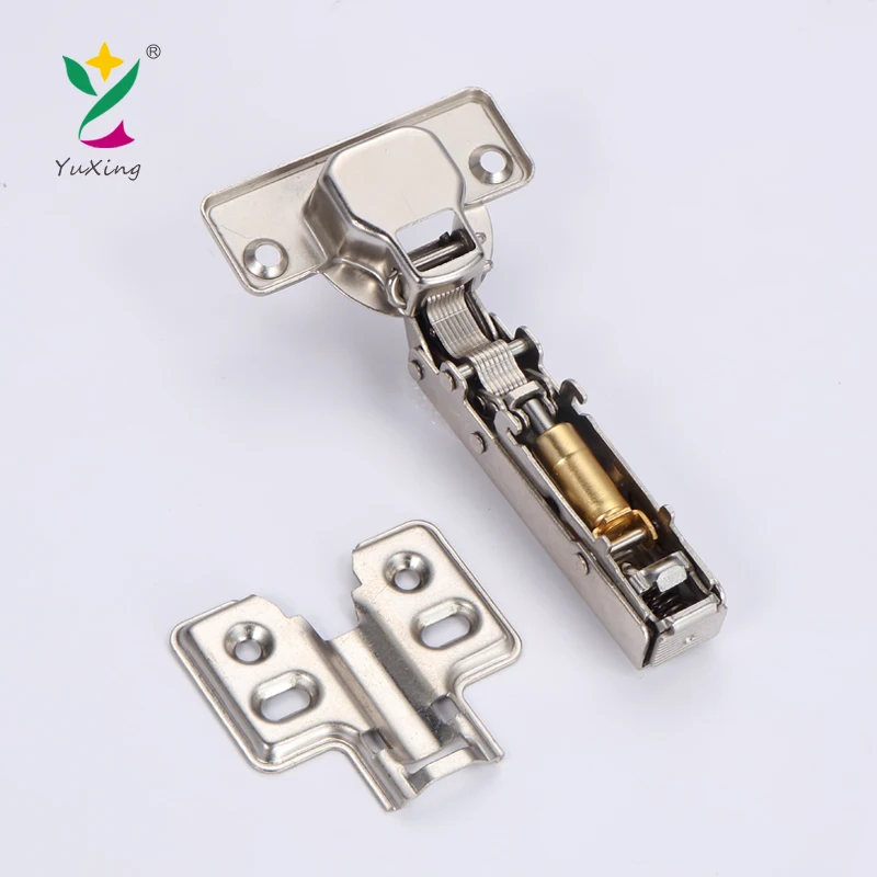 YUXING Furniture Fittings Open Self Closing Auto Hinge Clip on Kitchen Cabinet Door Hinges for Closet