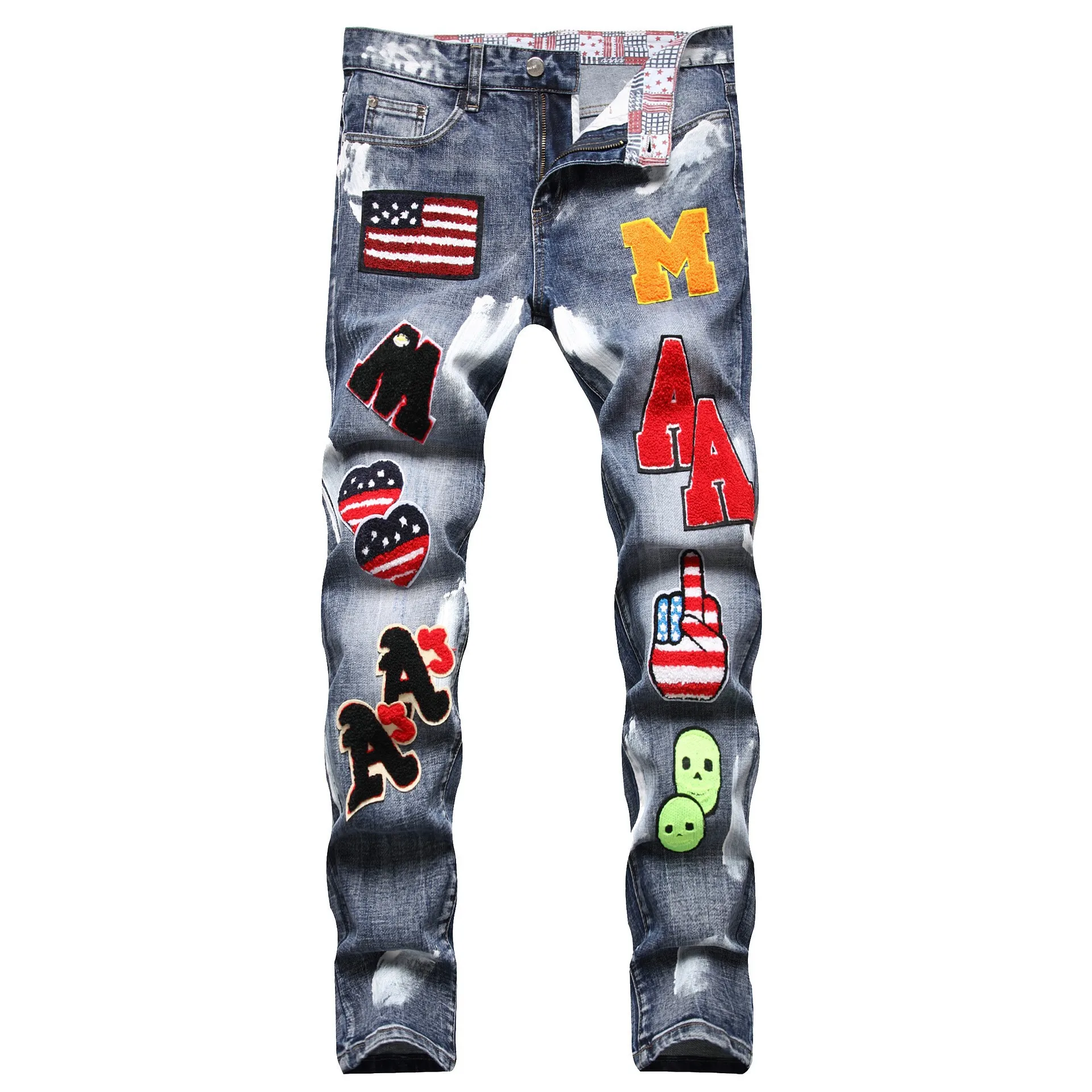 Non Ripped Stretch Denim Pant Cotton 