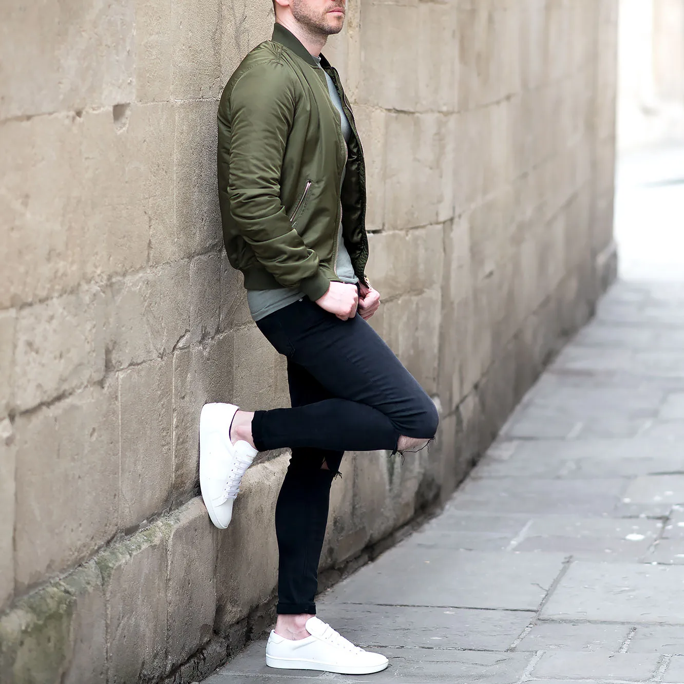 Men's Reversible Bomber Jacket For Winter Streetwear Warm Pilot_voghion.com