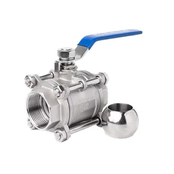 Stock High-Quality BSTV 3PC Ball Valve -1in (DN25) 201 SS, Manual Control for Various Media: Gas, Water, Oil
