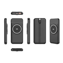 3 IN 1 Wireless Type C PD Portable Powerbank Built In Cable Power Bank Power Charger For Phone