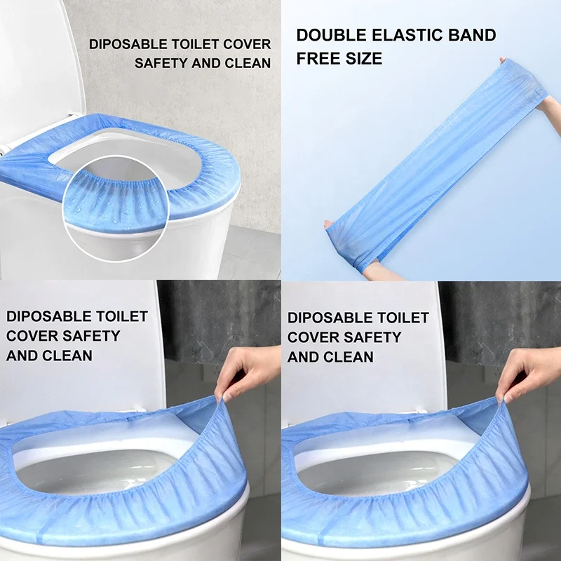 Factory Customized Shared Toilet Cover Pads Portable Folding Flushable Dissolving  Travel Hotel Disposable Toilet Cover Seat