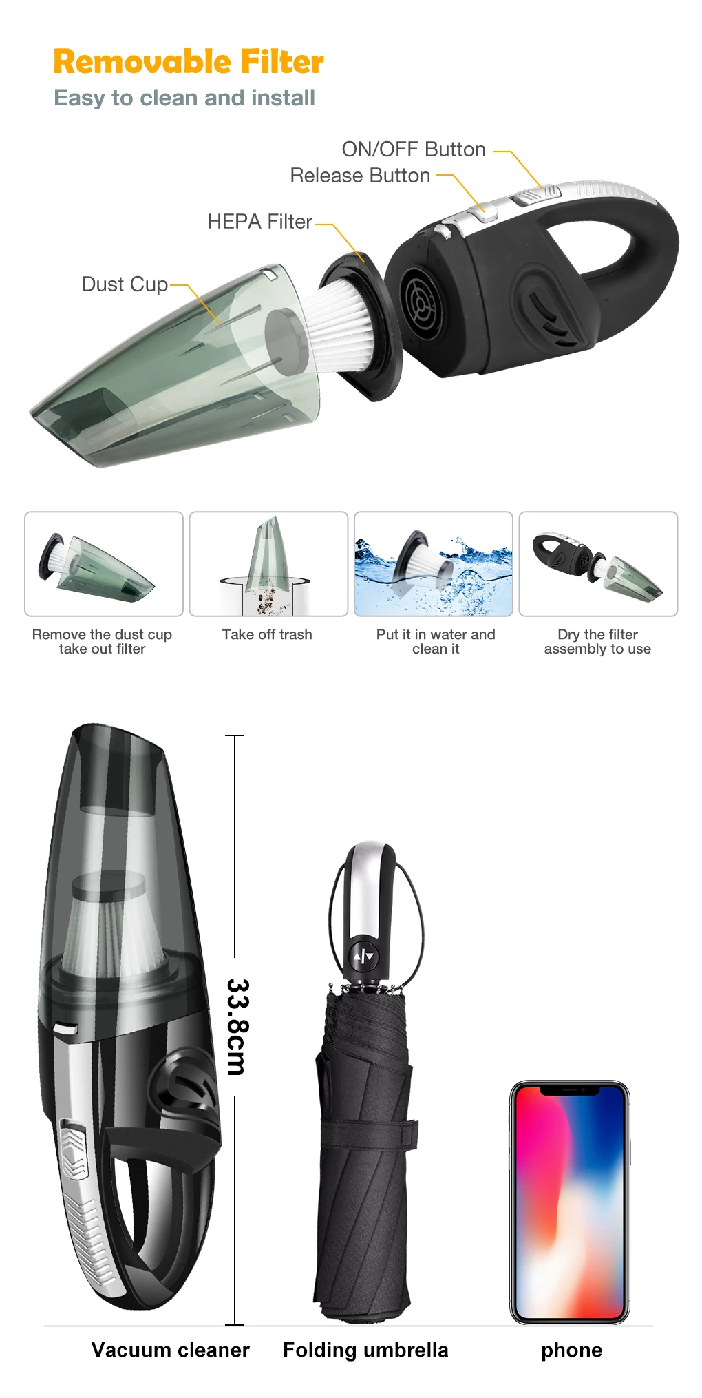 Factory Direct Sales Of Thisworx Car Vacuum Cleaner Wireless Mini Portable Car And Home Vacuum