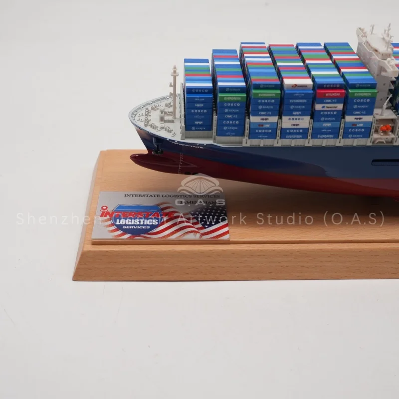 This premium Matson container ship model is crafted from durable alloy material, ensuring long-lasting quality and a sleek, realistic finish. Fully customized to match your needs—supports logo printing, color adjustment, and detail tweaks. It accurately replicates Matson’s iconic design, from hull lines to container arrangements. An ideal product for logistics gifts, office displays, or corporate souvenirs. Our factory guarantees stable production and reliable performance for shipping and freight enterprises.Amber@vesselmodel.com Tel: +86 18038048785