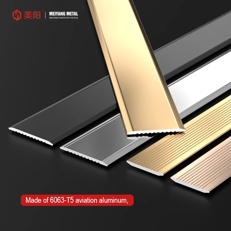 New Factory Directly Metallic waterproof Decoration aluminum stair parts edge trim Self Adhesive Trim Strips For Wall