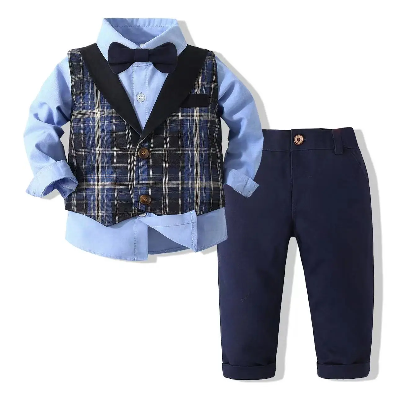 High Quality Children Clothes Boys 3 Piece Suits Kids Clothing Sets