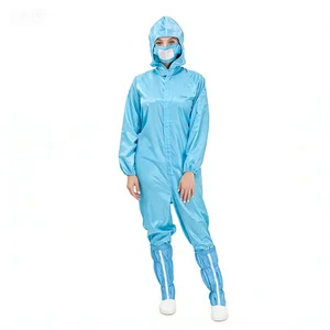 Anti-Static Dust-Free Polyester Work Coverall Lint Cloths Custom Size Fire Retardant High Tenacity Unisex