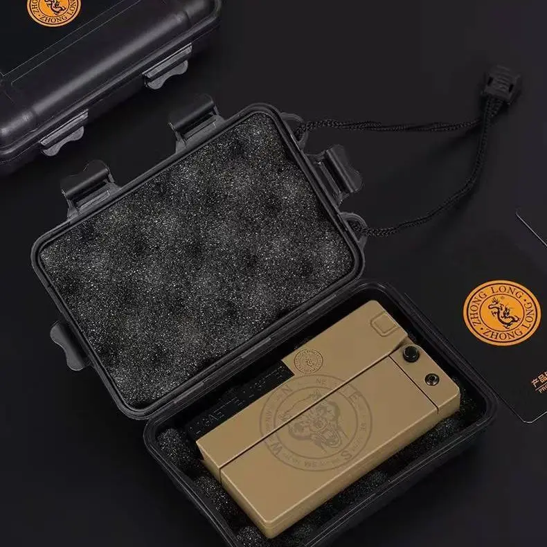 Foldable Pistol 9mm Gun Lighter 10 Pcs Cigarette Case Jet Flame