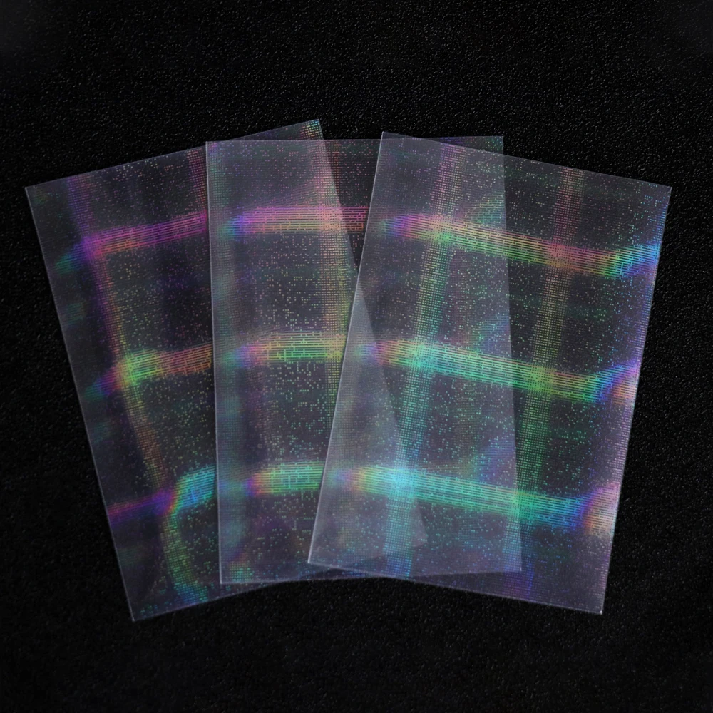 600PCS Double Clear Prismatic Hologram Card Sleeves