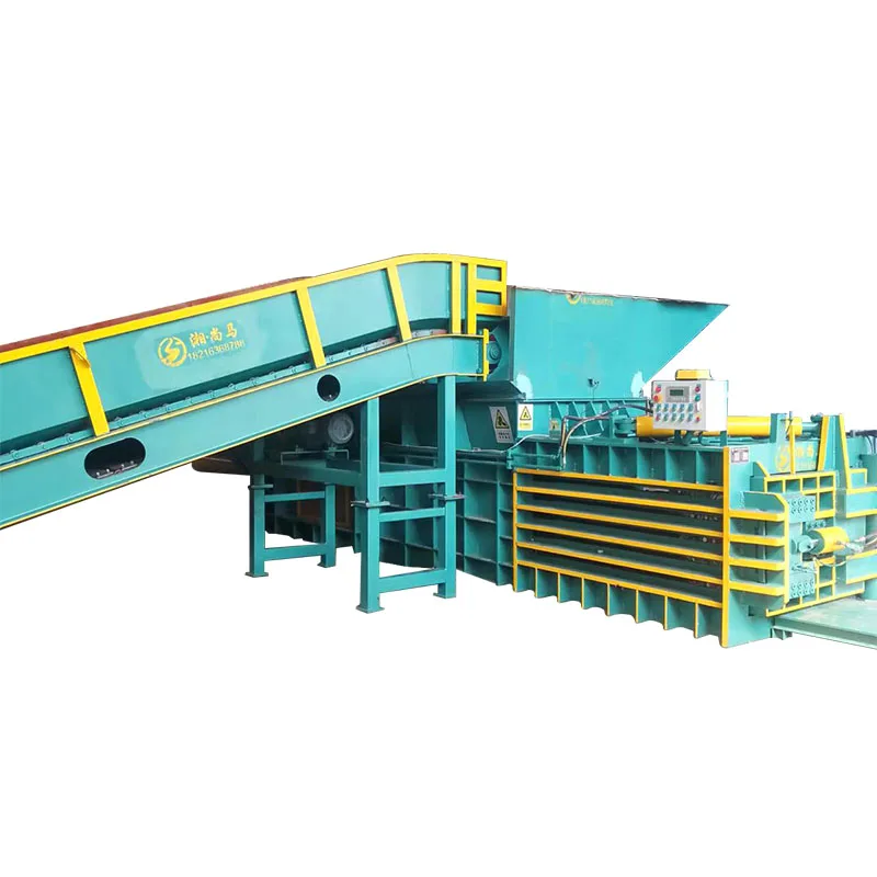 Horizontal Hydraulic Baler Machine for Cardboard Clothing Rag Plastic Caron Paper PET Bottle Woven Bag