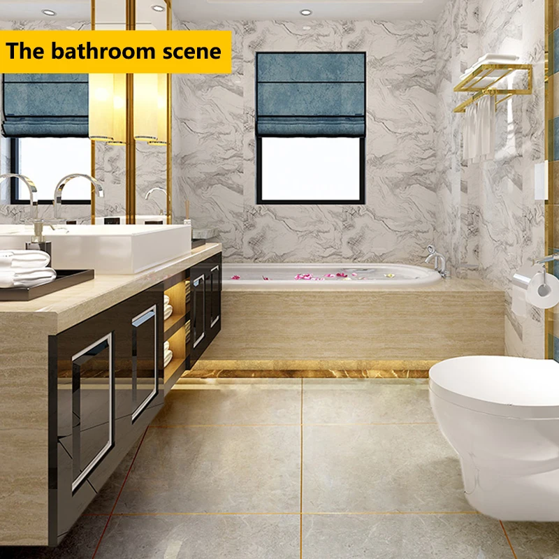 Hotel lobby hall Home Wall Tile Ceramic Gold Silver Foil Self Adhesive Floor Shiny bling Foil Tile gap Decoration Sticker Tape