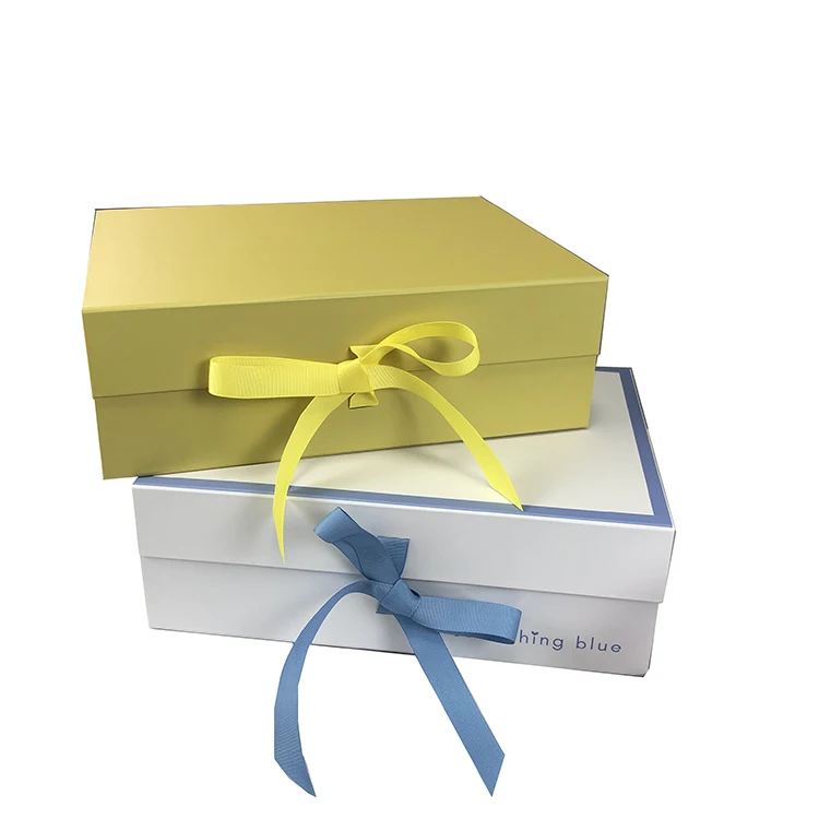 HENGXING Custom Design Printed Private Label with Ribbon  Large Size Clothing Storage Packaging  Gift Box
