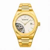 gold white dial watches