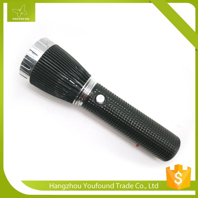 Portable plug rechargeable  long range solar flashlight  led torch with side light