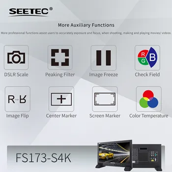 SEETEC FS173-S4K 17.3 Inch Studio Broadcast Monitor Metal Housing Heat Dissipation Customized Solution detail image