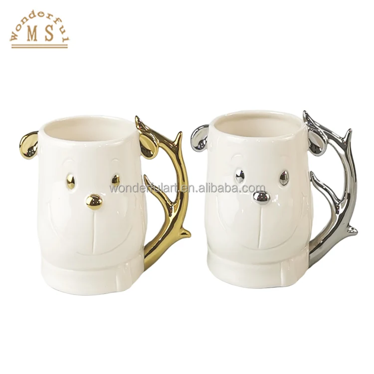 Customized Kitchen Ceramic stoneware porcelain Tableware Personal Unique water cup coffee mug for Holiday Decoration