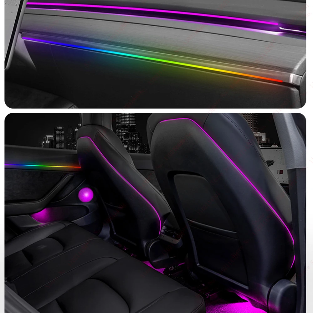 Interior Car Ambient Light Center Console Dashboard Touch Panal Control ...