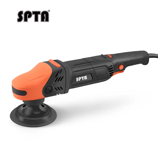 SPTA CP502 EU Black&Orange 1100W Rotary Polisher, 5-Meter Long Power Supply Cord, Constant Speed Control,Smooth Operation