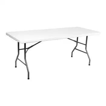 Durable and sturdy foldable table Outdoor Banquet School Rental Plastic folding dinner Tables Camping Lightweight Folding Table