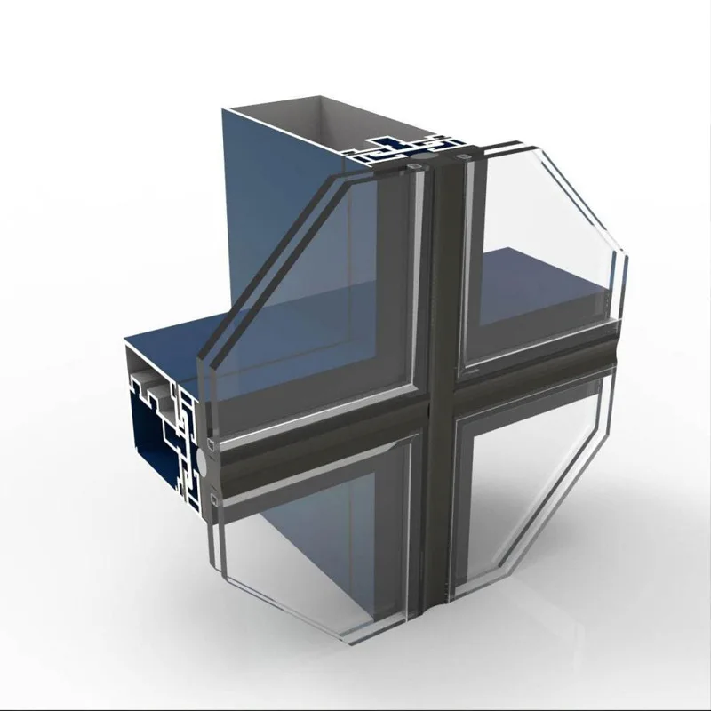 LML Glass Curtain Wall Customized Commercial Unitized Skyscraper Aluminum Windows System Glass Wall AS