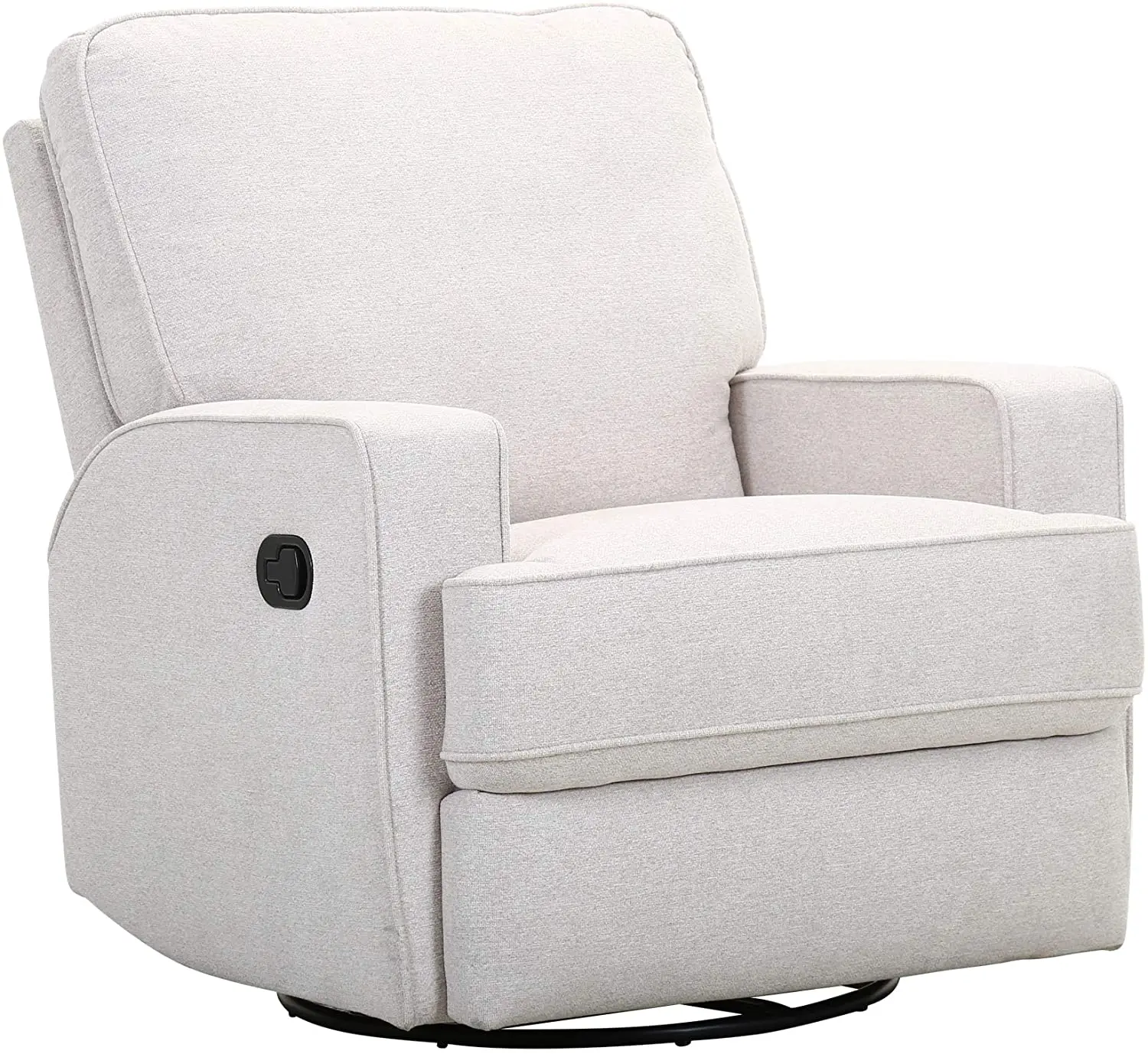selling contemporary swivel glider white fabric recliner chair