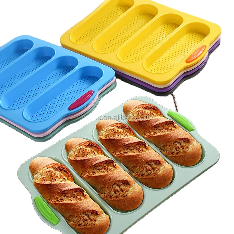 Stampo Per Baguette In Silicone Antiaderente 4 Pezzi – Per Pane, Torte, Cioccolato E Caramelle – Resistente Al Calore Fino A 230°C - 3