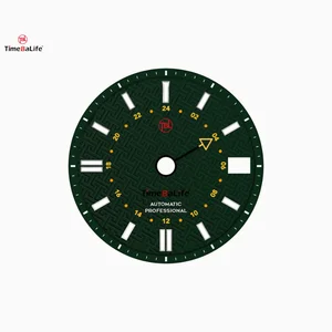 Green Watch Dial OEM/ODM with Luminous Customization Available Men Watch for GMT Timepiece