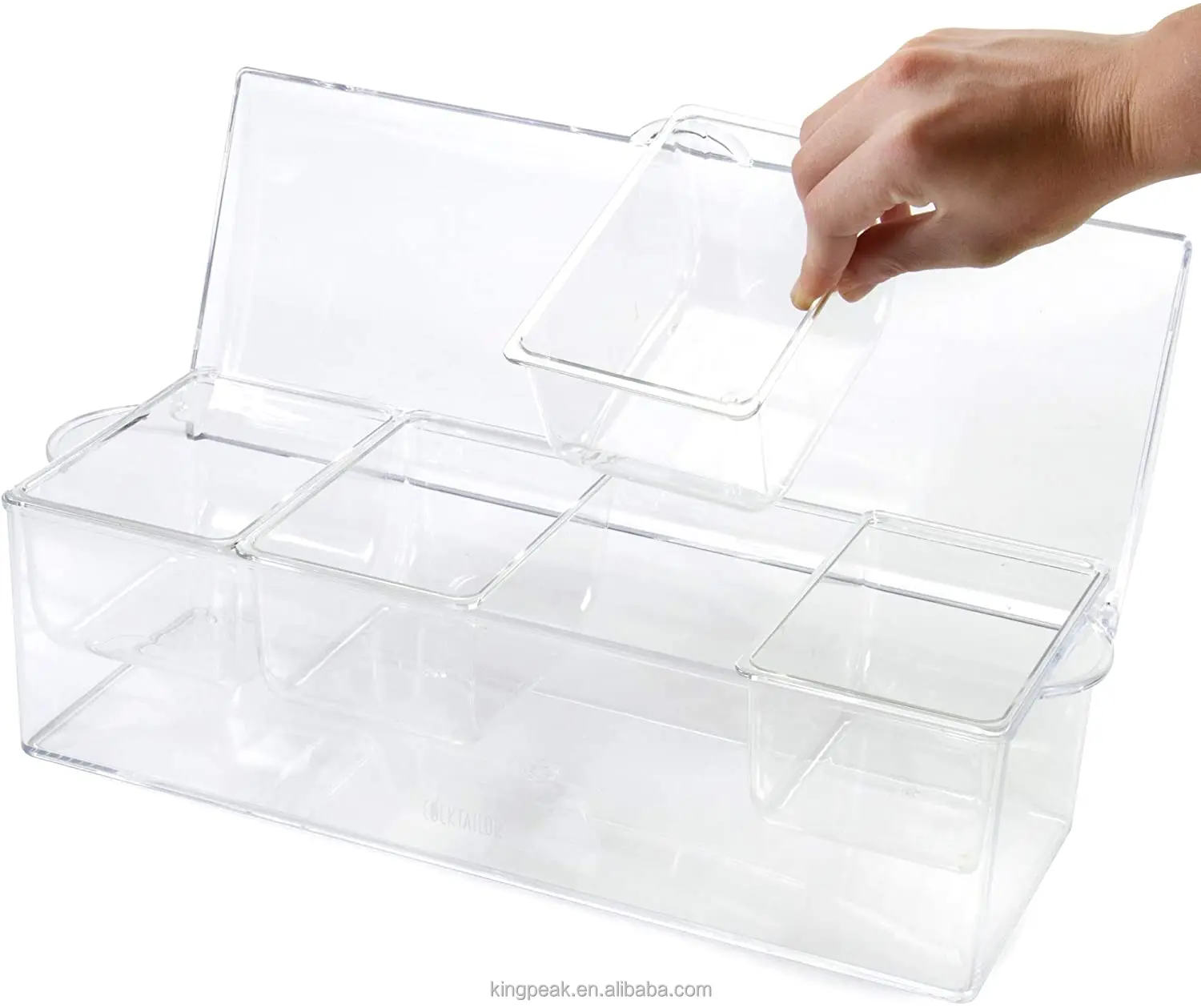 Chilled Bar Top Food Condiment Dispenser Iced Cooled Garnish Station ...