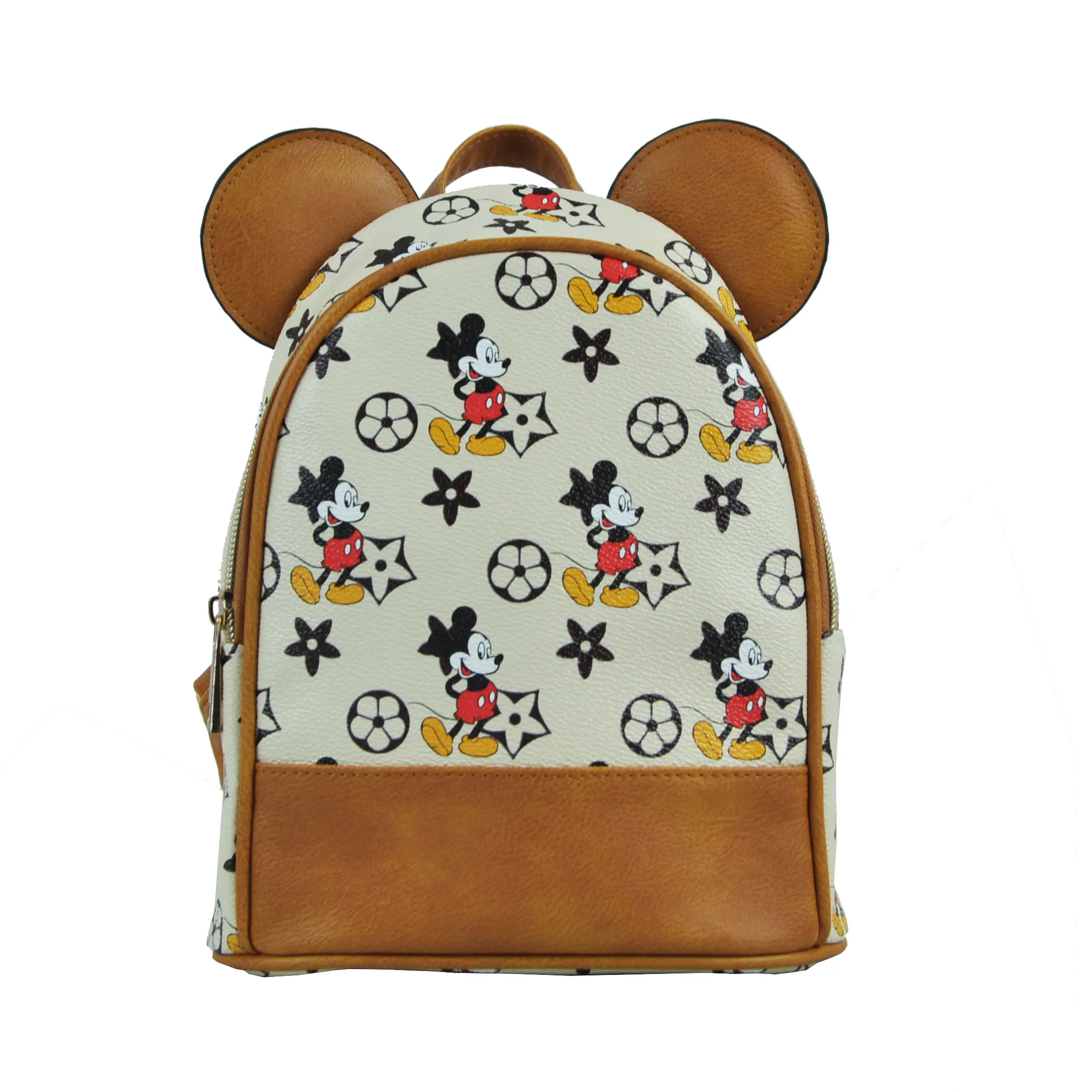 lovely designer cartoon mickey mouse printing eco pu leather ear