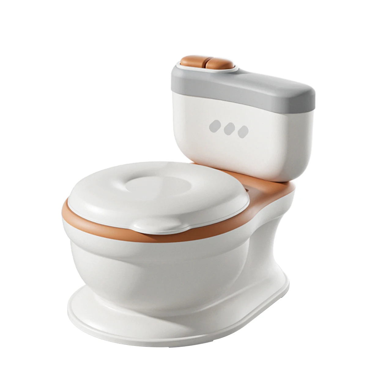 Realistic Potty Training Toilet With Life Like Flush Button And Sound