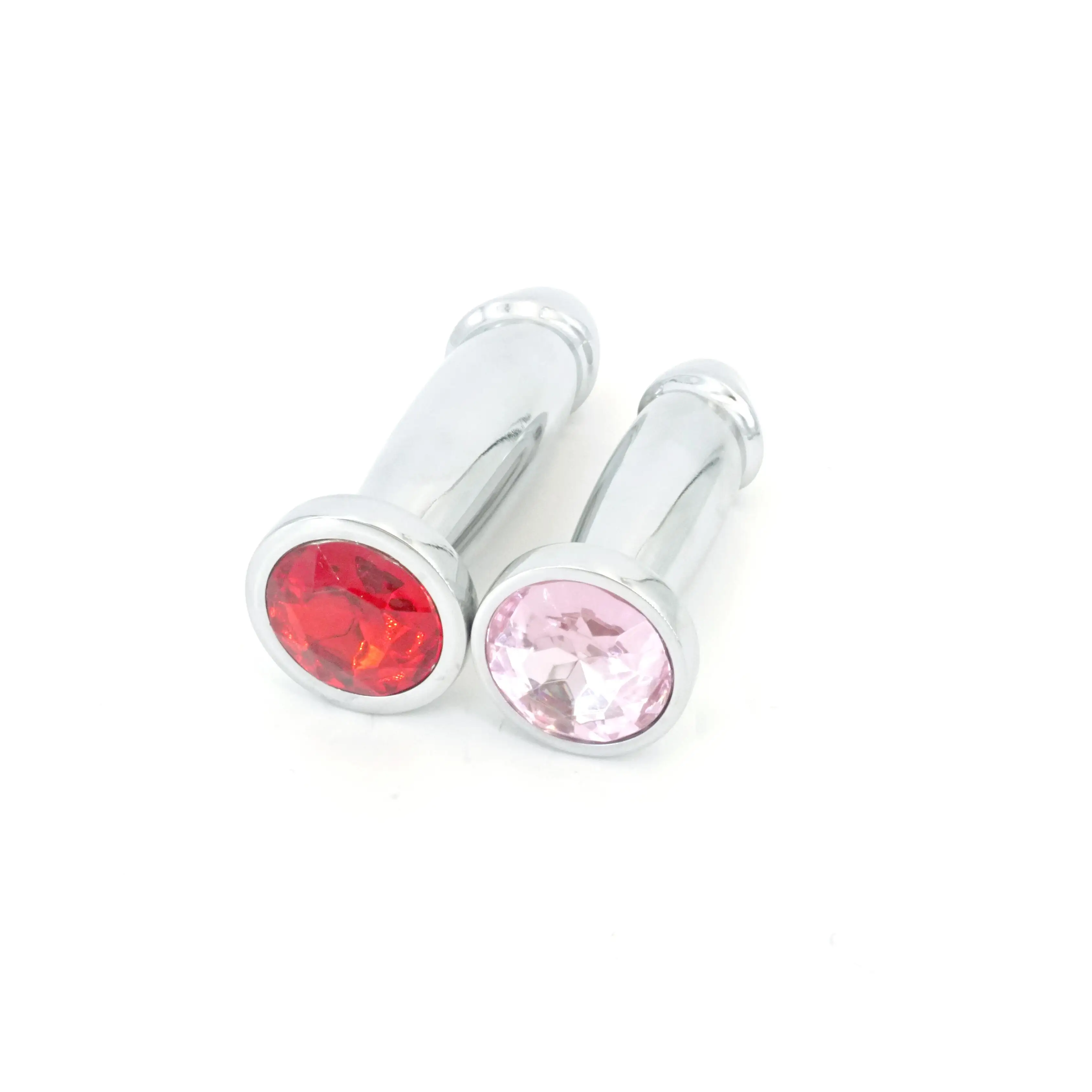 anal plug toy Plug Anal em Alumínio com Pedra de Cristal