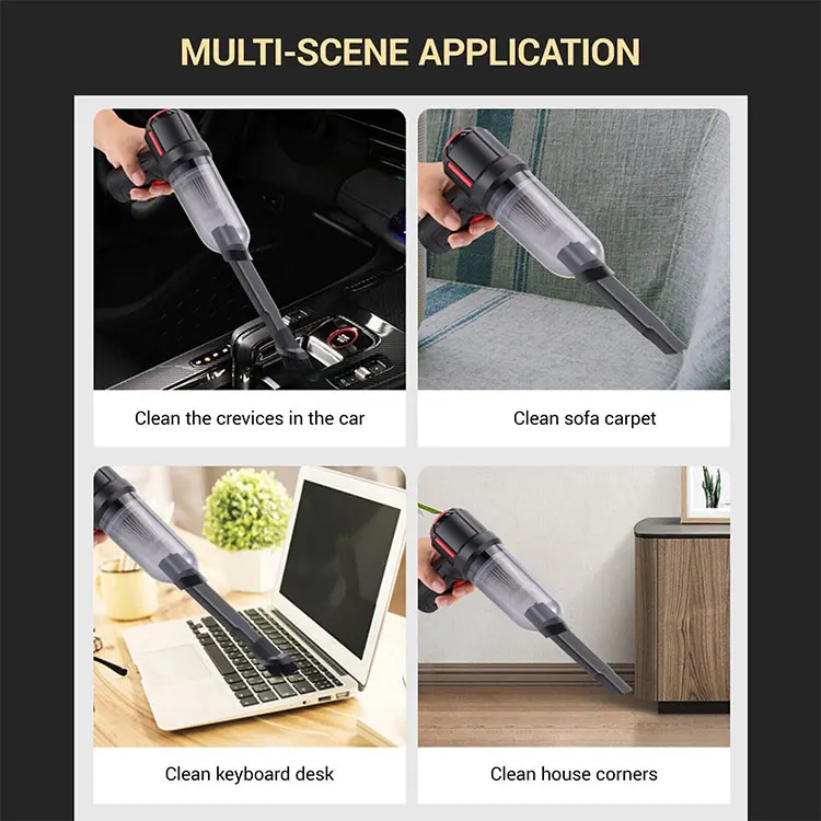 Wireless Cordless Car Vacuum Cleaner 4 In 1 And Air Pump Small Portable Mini Handheld Wet And