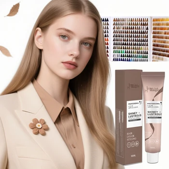 Plant-Based Hair Color Long-Lasting Fade-Resistant Gentle Formula Ammonia-Free Hair Color Cream