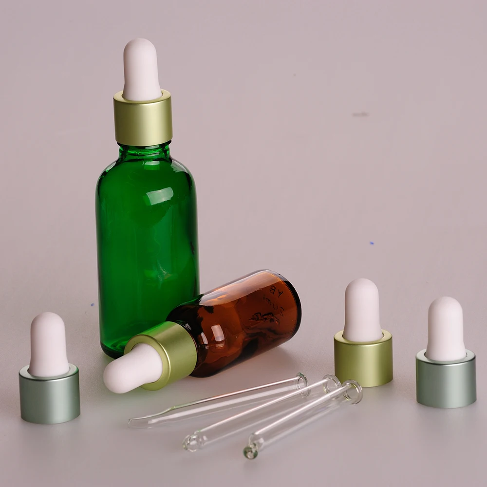 High Quality Amber 5ml  10ml 20ml 30ml 50ml 100ml Essential Oil Glass Dropper Bottle with Glass Pipette Dropper Cap