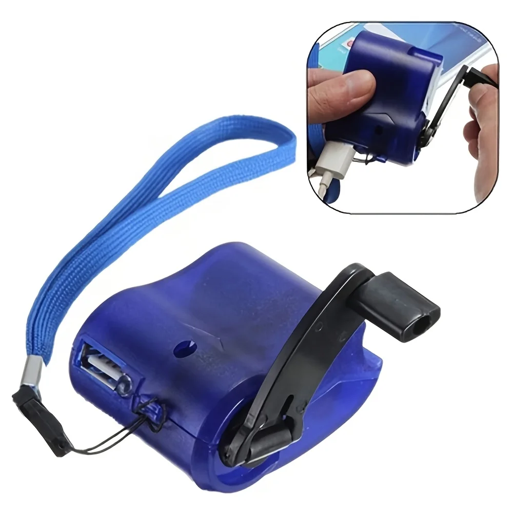 Hand Cranked Power Dynamo Generator Outdoor Emergency USB Charger for Mobile Phone Camera Travel Charger