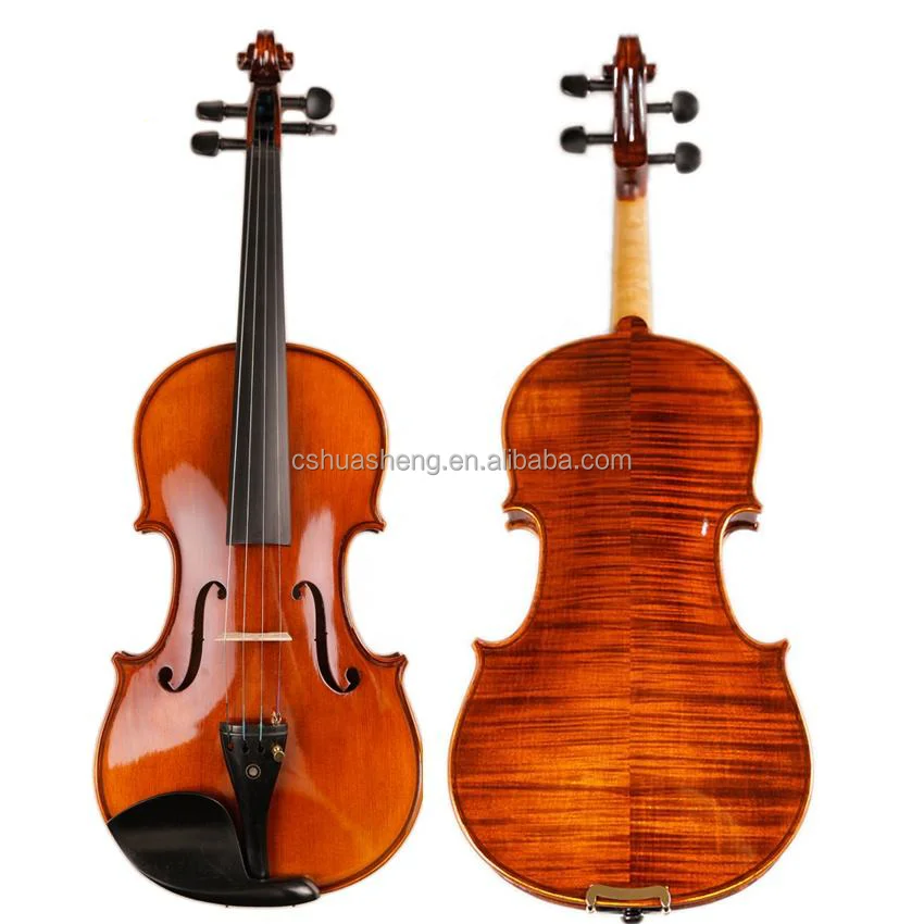 Huasheng High Grade Flamed Maple Violin 4/4 Oem Odm Aa Grade Spruce