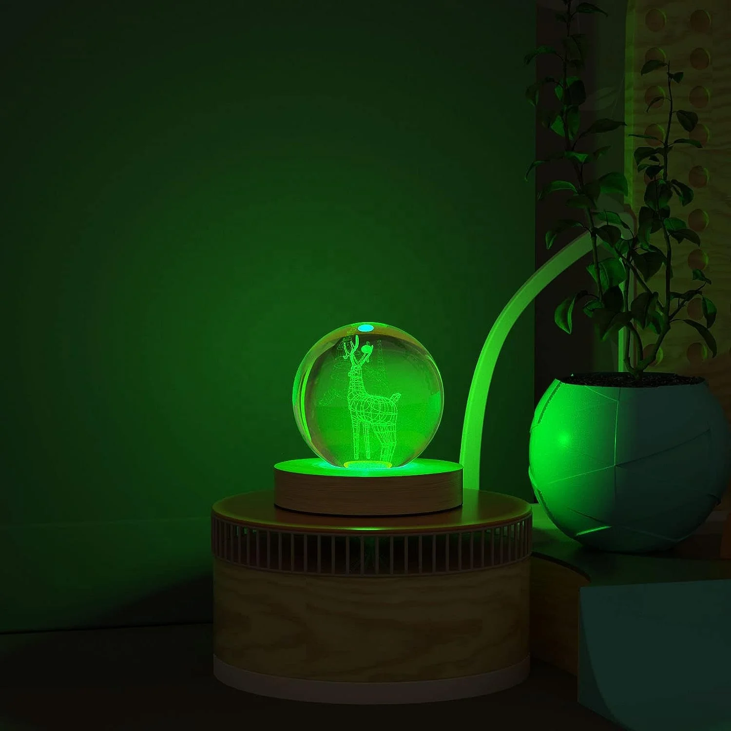 High Quality Wooden Light Stand Base Colorful Led Lights Display Base