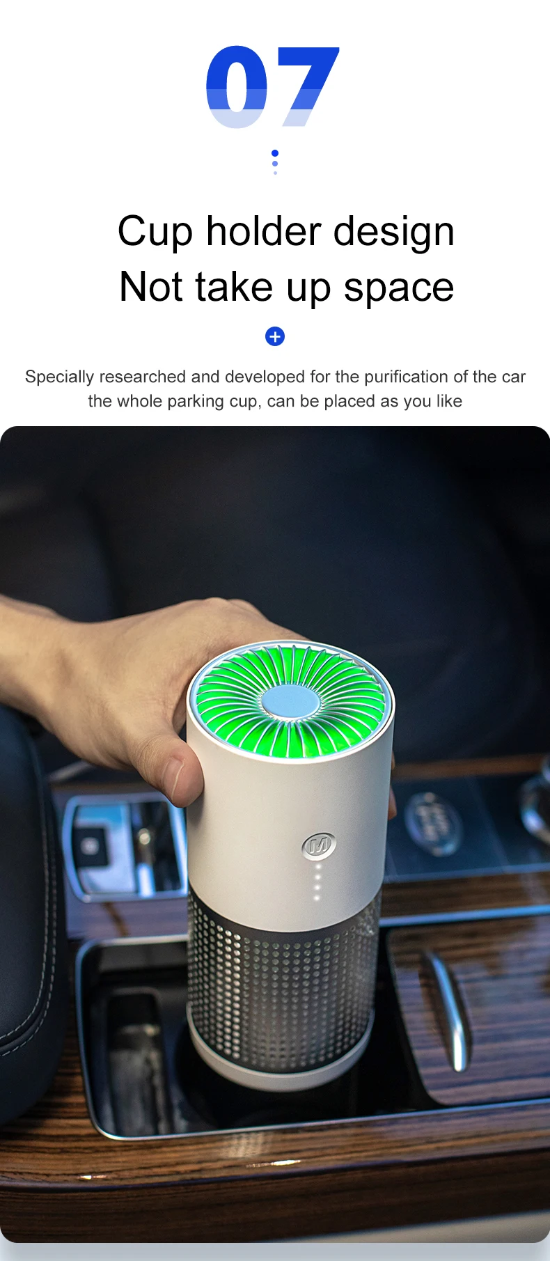 Car Air Purifiers Negative Ion Genarator Ionizer Air Cleaner Portable Hepa Filter Air Purifier