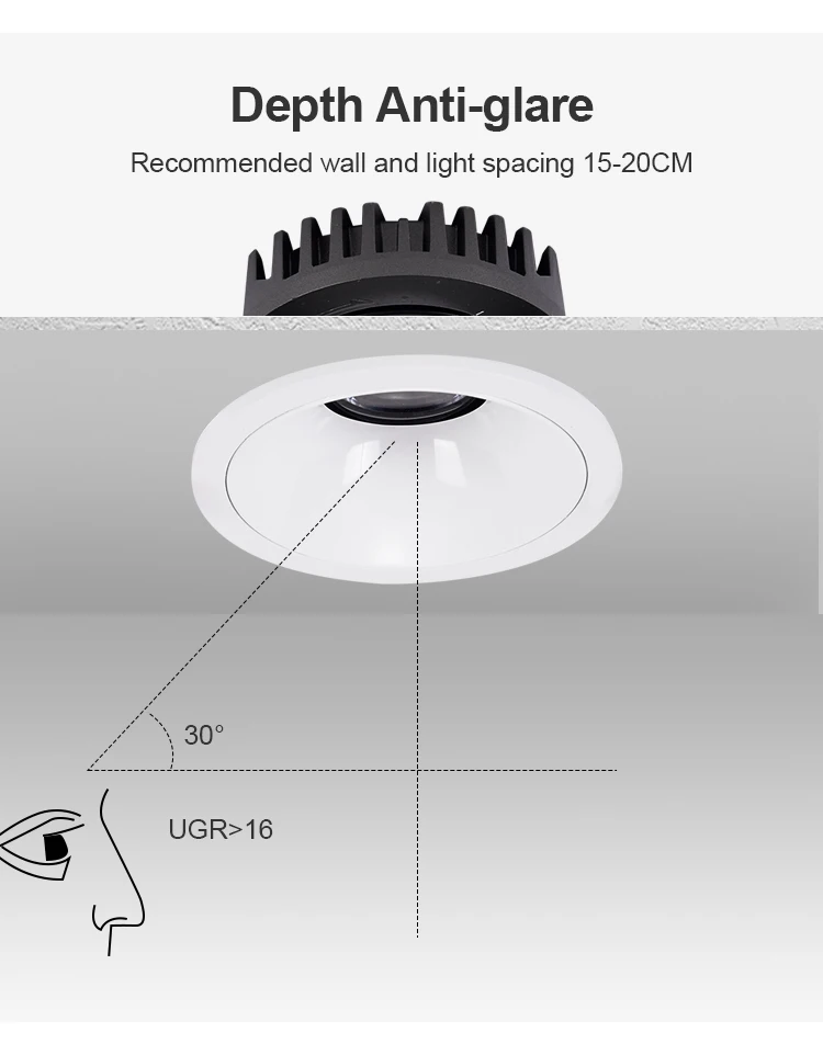 Corrosion Resistant 10W Ceiling Light Recessed Spot Light Adjustable Angle LED Spot Light LED Downlight
