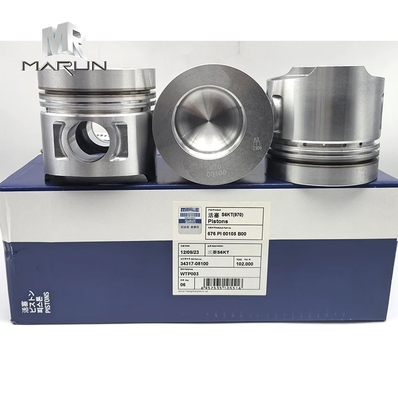 34317-08100 S6K Original Piston STD for Excavator CAT320C Construction Machinery