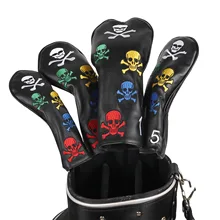 Popular Custom Bone Rivet golf headcover Golf Driver Fairway Woods Hybrid UT 4PCS Club Headcover Set