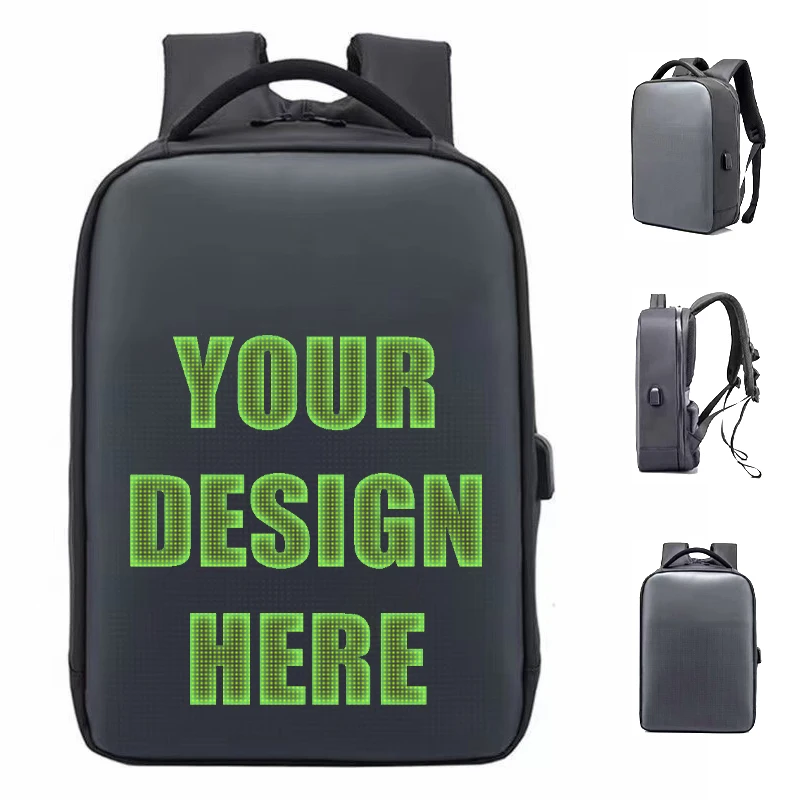 Custom Mobile Digital Signage Billboard Led Display Backpack Motorcycle Light up Led Advertising Screen Digital Backpack